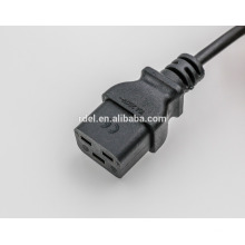 Cabo de alimentação resistente de 10ft 12 AWG 20A 250V (IEC320 C20 a IEC320 C19),